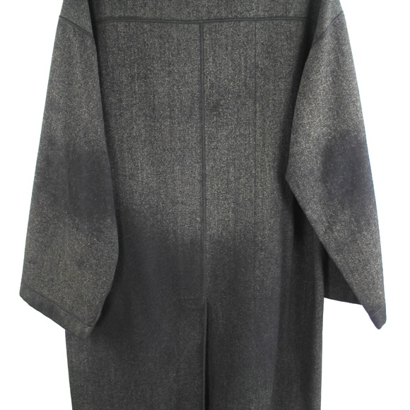 Fendi Vintage Double Faced Black Tan Wool Blend Top Coat Belted Long Trench 42 - Picture 12 of 12